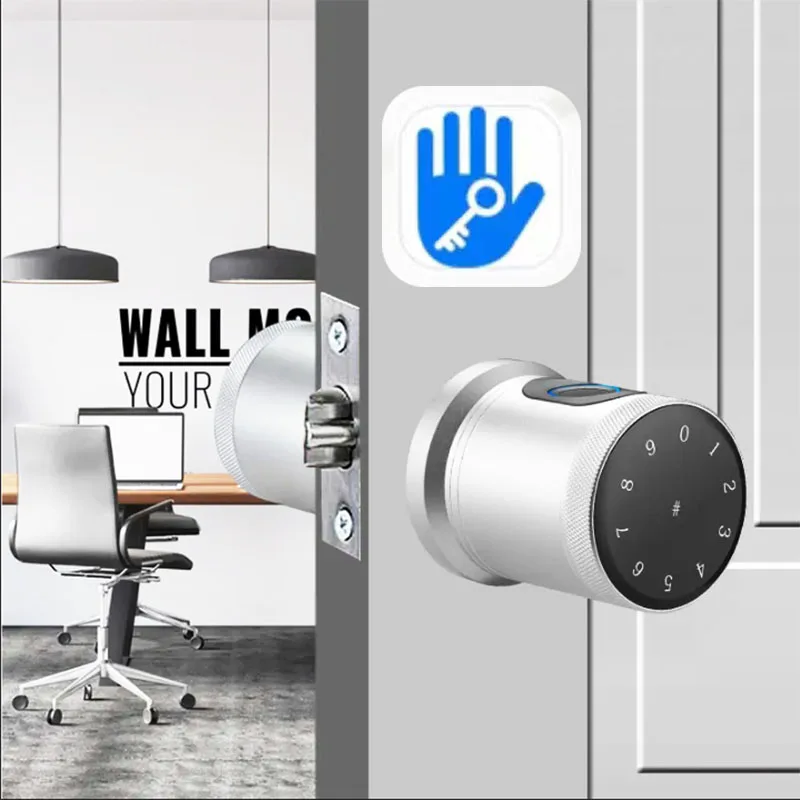 

Smart Bluetooth Knob Lock Fingerprint Electronic Deadbolt Lock with Keys Touch Keypad Intelligent Lock Con TTLOCK APP Control