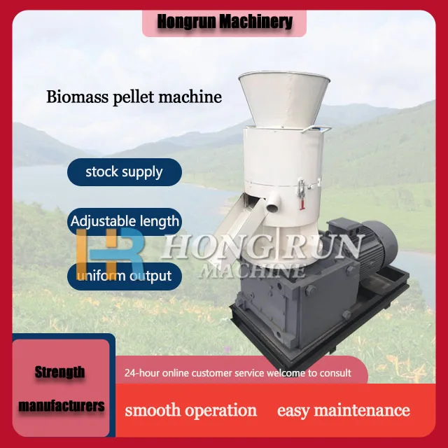 450 Type Vertical Ring Membrane Pellet Machine HR Large-Scale Biomass Pellet 1t/h Output Featuring Core Components Engine Motor
