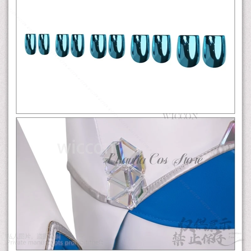 Disfraz de Reina Emma Anime Game Rivals, disfraz de Cosplay de cuero blanco, mono Sexy, zapatos de fantasía Lolita, conjunto de pelucas para Halloween