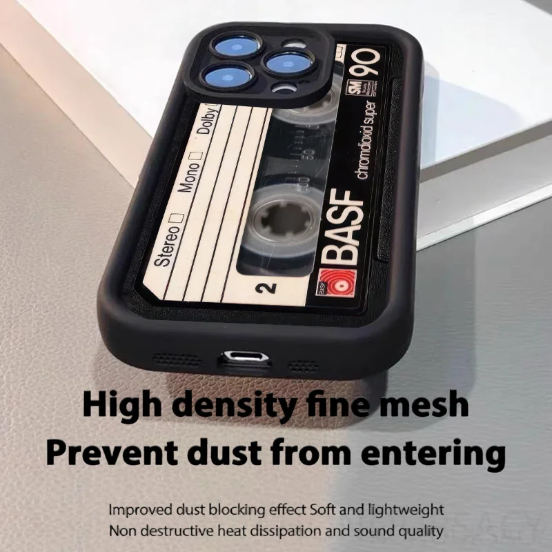 

Мягкий силиконовый чехол для телефона с принтом Lucky Tape в стиле ретро для iPhone 17 Pro Max 15 14 13 12 11 17Air 16 Plus, матовая противоударная задняя крышка