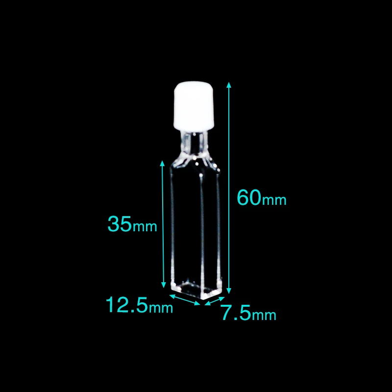 1 قطعة 5 مللي متر طول المسار JGS1 خلية كوفيت كوارتز مع غطاء لولبي لمطياف 4 أرملة