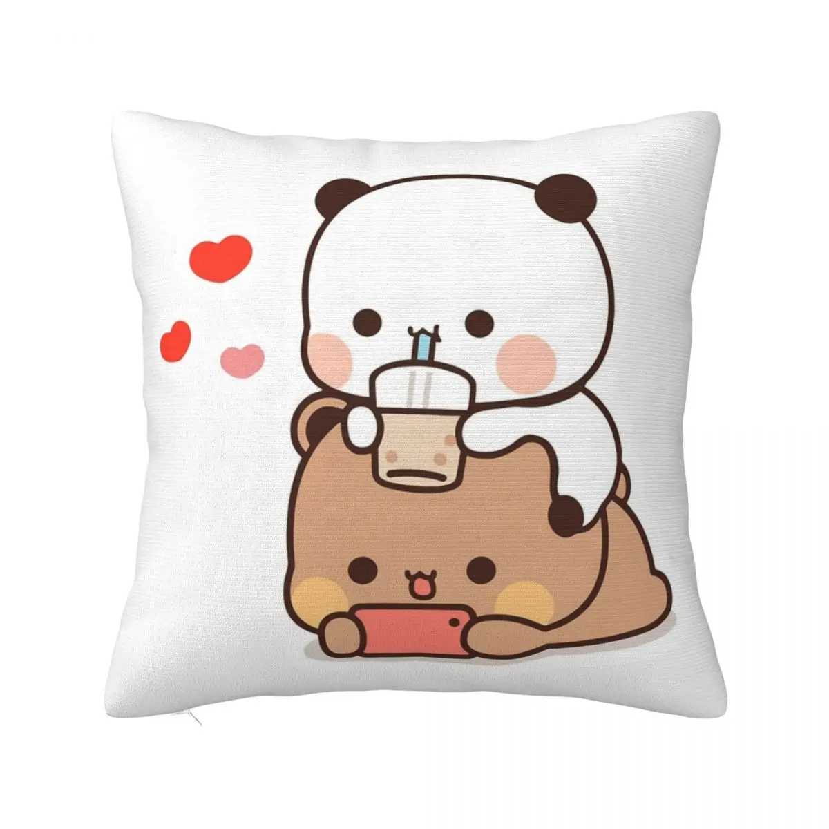 Bubu Dudu Enjoying Time Pillow Case Panda Bear Cushion Covers Fashion Decor Throw Pillow Case Cover for Sofa 45*45cm