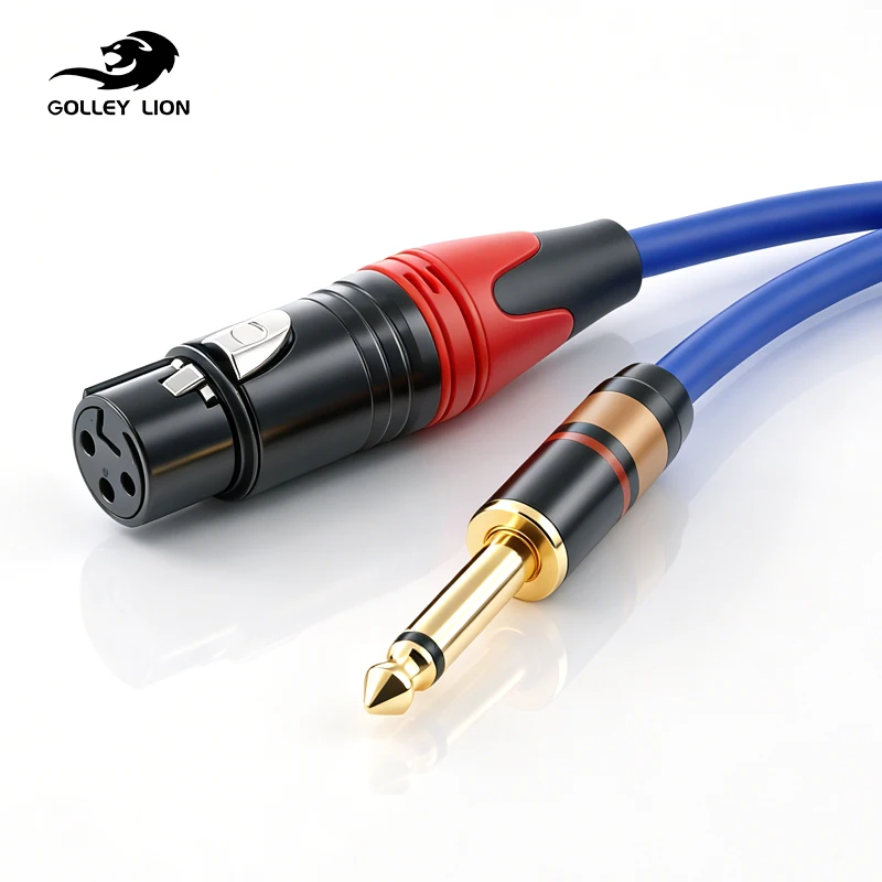 

GOLLEY LION Microphone Cable（Straight Connector）XLR Female to 1/4 Inch TS Unbalanced Cable