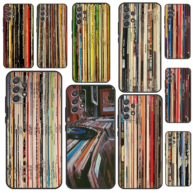 Classic Rock Vinyl Records Fundas For Samsung A53 A33 A23 A13 A73 A12 A22 A32 A42 A52 A72 A50 A51 A71 A14 A34 A54 Case