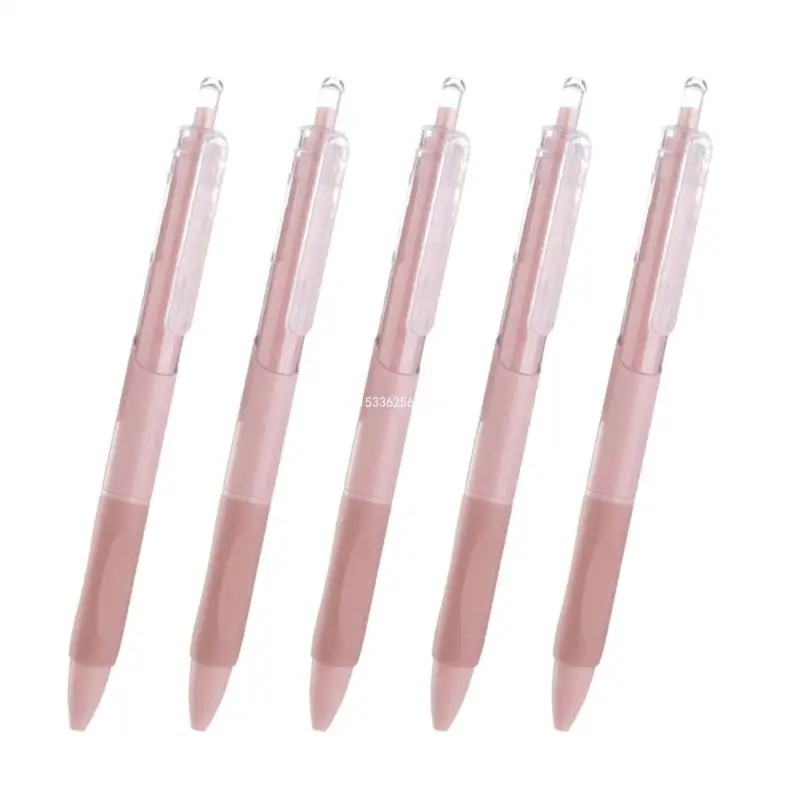 5Pcs Refillable Gel Pens Retractable Gel Pens Non-Slip Grip Refillable Office Signing Pen Smoothly Writing for Writing Dropship