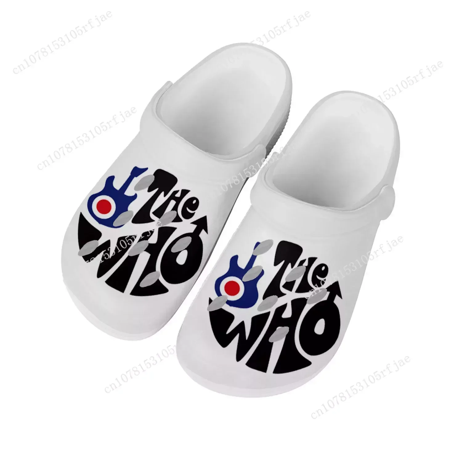 

The Who Pop Rock Band Home Clogs Custom Water Shoes Mens Womens Teenager Shoe Garden Clog Breathable Beach Hole Slippers White