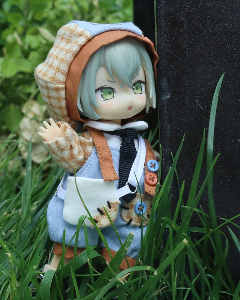 Cool Ob11 Doll Mechanical repairman clothing Hoodies Coat Dolls Overall Accessories For Obitsu11, Molly, Gsc, Ymy Body, 1/12bjd