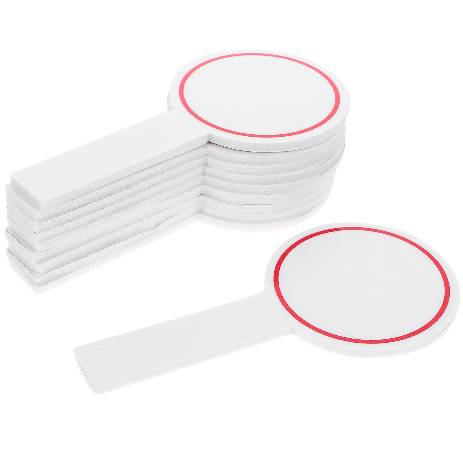 

20pcs Mini Whiteboard Handheld Dry Erase Paddles Classroom Voting Scoreboard Auction Boards Reusable Marker Presentation