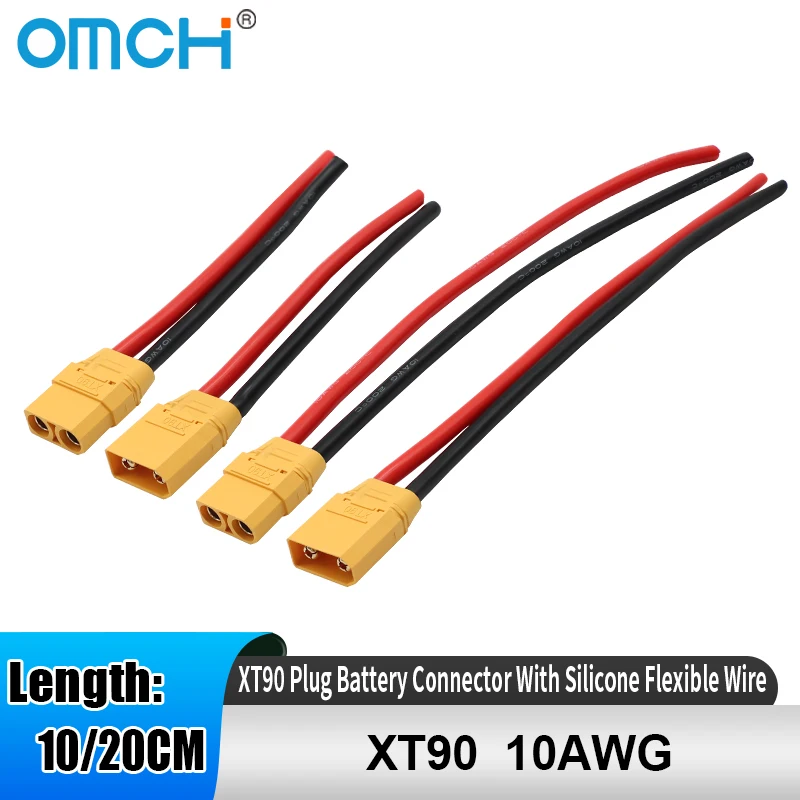 

OMCH XT90 Male Female Plug Battery Connector With Silicone Flexible Wire 10AWG For RC Airplane Lipo Battery Drone Car