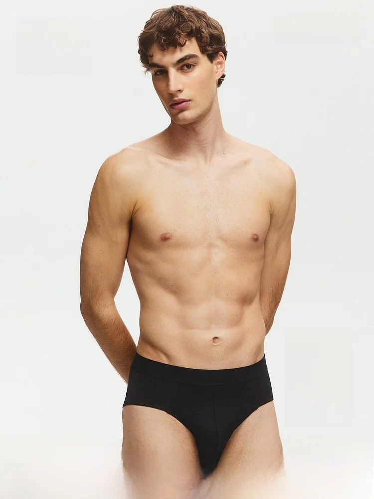 

H&M Men's Lycra® Underwear 3-Pack Mid-Waist Cotton Blend Elastic Comfort Briefs Summer New Arrival Underwear Set