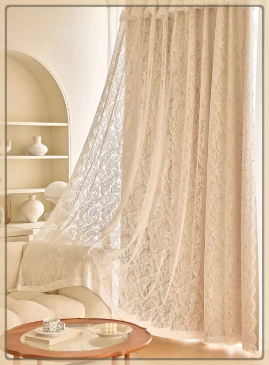 

Французская пасторальная двухслойная кружевная занавеска с занавеской для гостиной, спальни, волнистое окно, романтическая марлевая занавеска, затемнение
