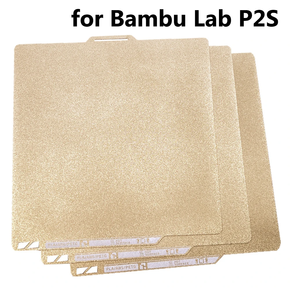 

PEI Sheet For Bambu Lab P2S Build Plate 257x257mm 0.5mm Thickened Plate Double-sided Heated Bed for Bambulab P2S Accessories