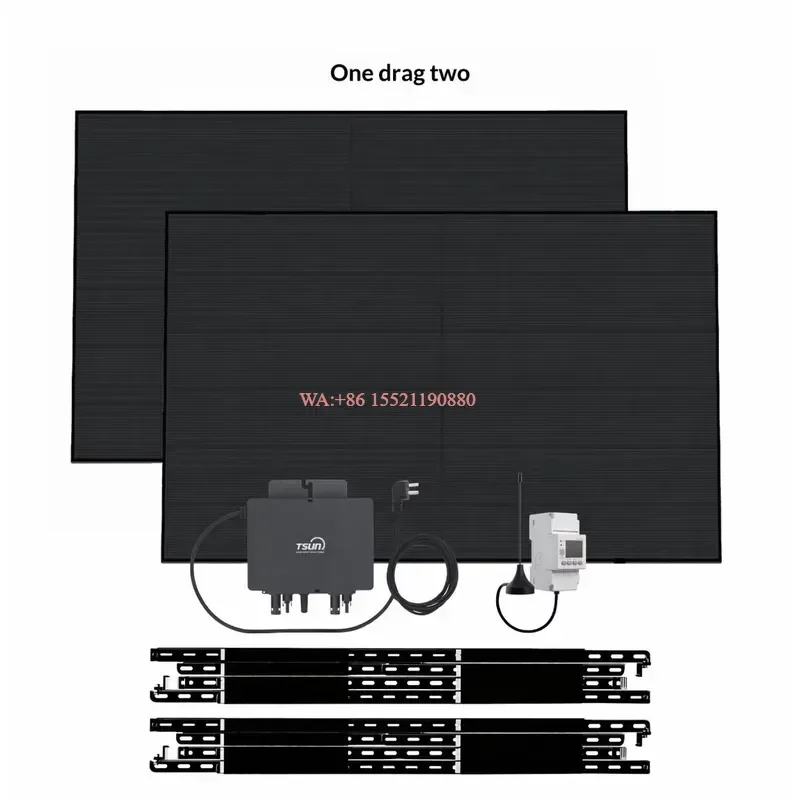 WMWMNU for LOXENY JJF-ESK800 Pro 800W Ready-to-Use Monocrystalline Balcony Solar Kit 2 Panels Micro Inverter No Tools