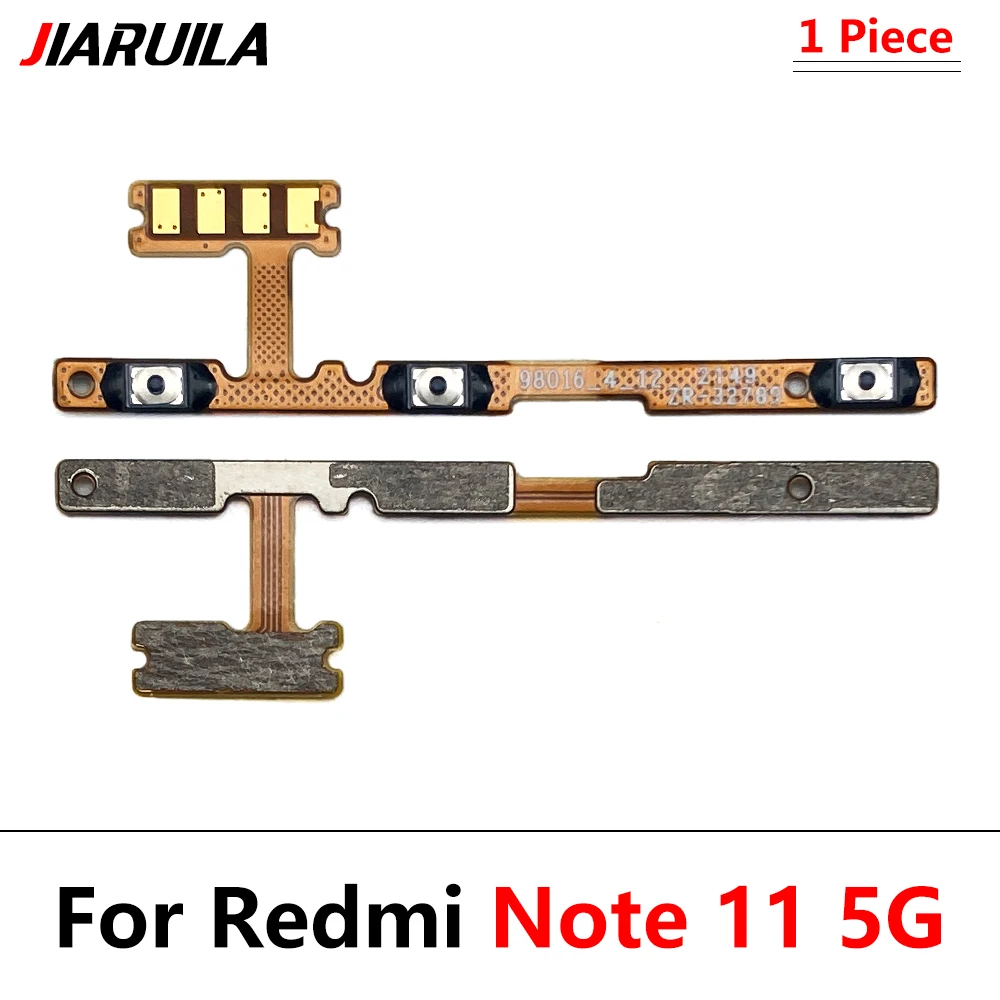 For Redmi Note 11S 11 5G Poco X4 Pro 5G Power Volume Button Flex Cable Side Key Switch ON OFF Control Button Repair Parts