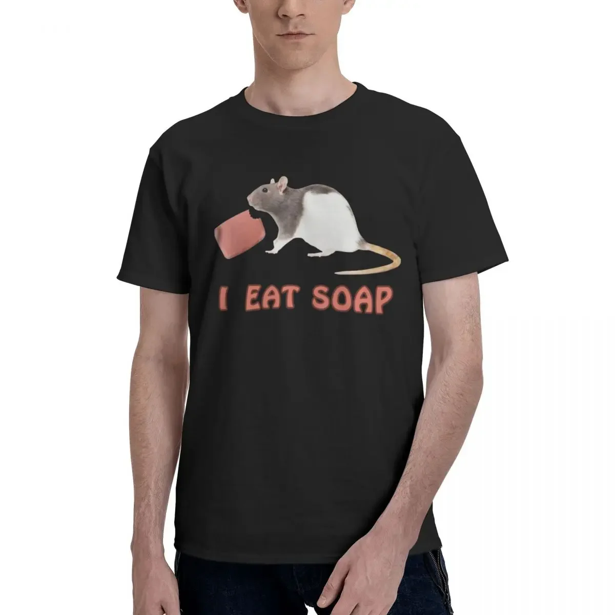 I Eat Soap Funny Rat Meme T Shirt O-neck Anime Tshirt For Men Women Graphic Y2K Clothes