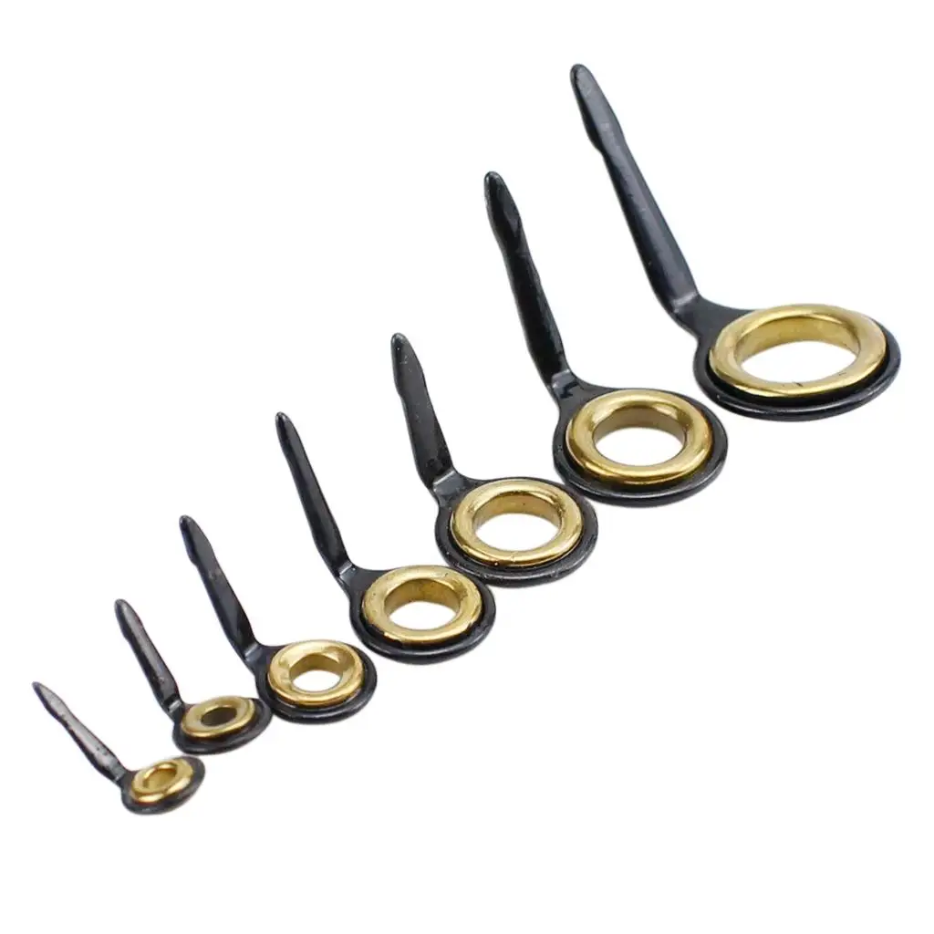 10 Pieces Stainless Steel Fishing Rod Leader Fishing Snap Rings Set for Rods,