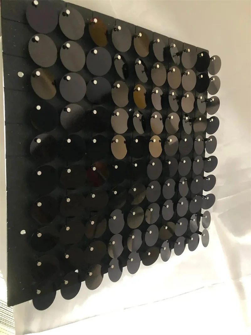 3D Mirror Effect Flash Multi-background Black Flash Wall Plate Sequins Decorative Panel Rainbow