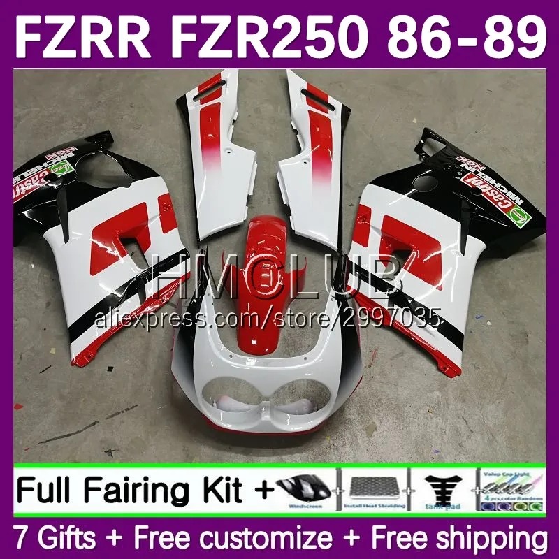 Fairing Kit For YAMAHA FZR250 R FZRR FZR 250 250R 151No.104 FZR-250 RR 86 87 88 89 FZR250R 1986 1987 1988 1989 Body Factory Red