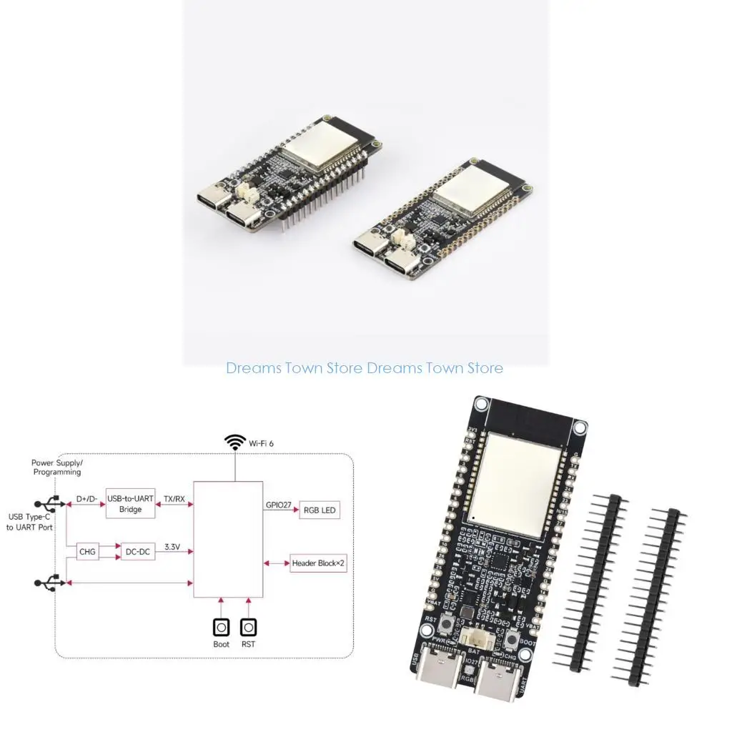 

HX6A C5, низкое энергопотребление, 2,4 ГГц, 5 ГГц, WiFi 6, макетная плата, поддержка беспроводной связи, Bluetooth-совместимый