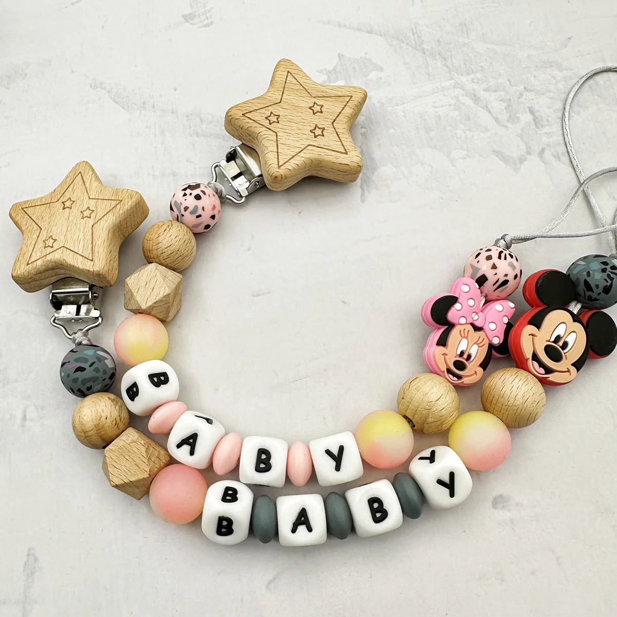 

Customized Silicone Letters Name for Baby Luminous Pendant Pacifier Clips Chains Holder Teether Baby Kawaii Toy Gifts