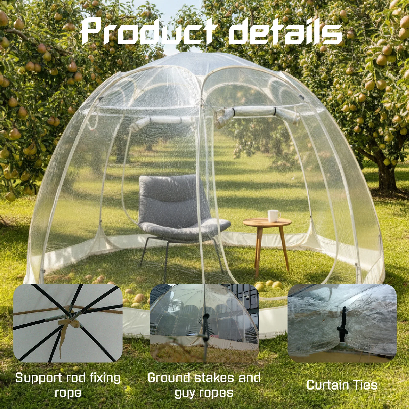 1 ชุด เต็นท์ใสแบบพับเก็บได้ ทำ - Outdoor Camping Automatic Quick Opening Tent บทวิจารณ์และราคา