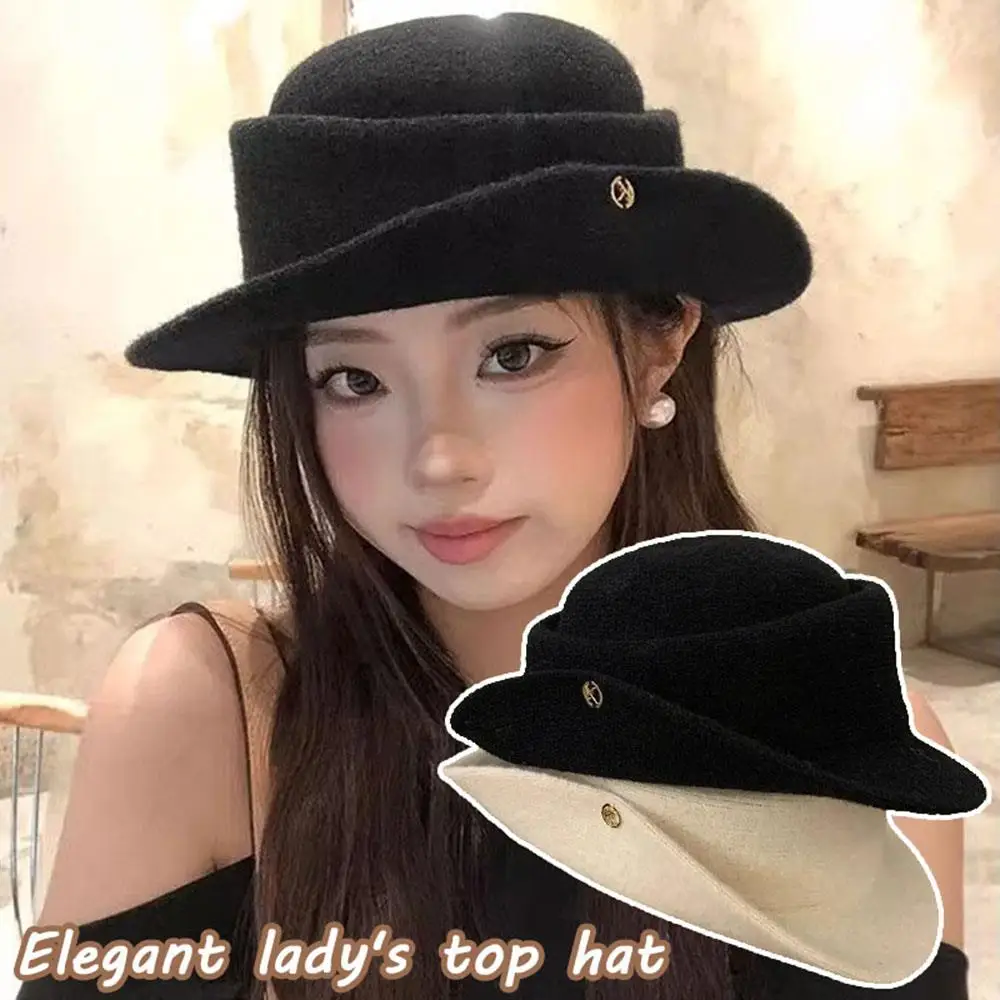 retro-enrolado-chapeu-superior-festa-formal-fedora-chapeu-enrolado-borda-cor-solida-boina-pescador-bone-de-la-classico-estilo-frances-elegante-chapeu
