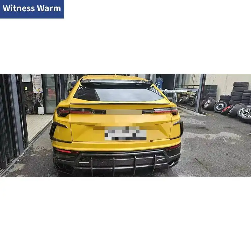 Car Rear Trunk Top Lip Spoiler Roof Wings fibra di carbonio per Lamborghini Urus 2018-2021