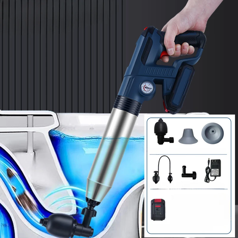 Portable ABS Household Kitchen Pipes Bathrooms Sewers Toilets Lithium Ion Unclogging Machine