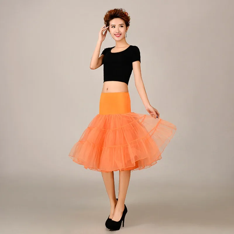 

Красочная юбка-пачка в стиле ретро без каркаса, сетчатая юбка для свадебного платья, юбка для сценических выступлений, романтическое тематическое платье