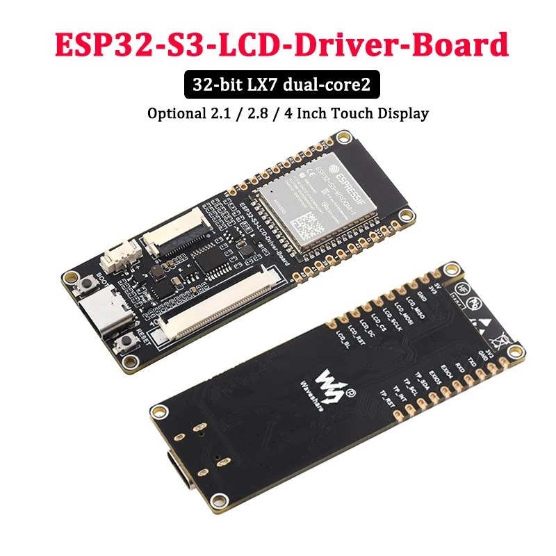 ESP32-S3 LCD Driver Board 32-bit 240MHz Dual-Core Processor 8MB PSRAM Flash WiFi+BT ESP32 Module Optional for RGB Touch Display