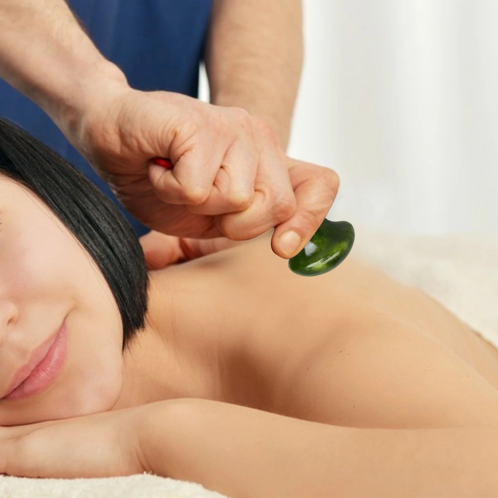 2 قطعة أحجار تدليك الفطر مدلك تجميل الوجه المحمولة أداة العلاج الساخن الباردة لاسترخاء الجلد السموم