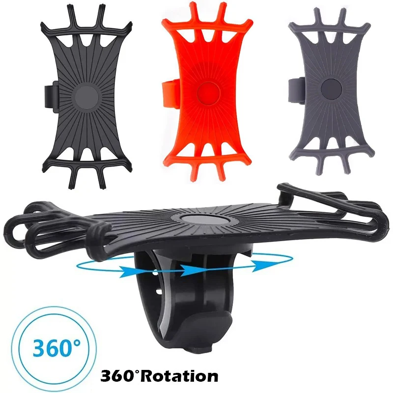 

Silicone Bicycle Phone Holder Motorcycle Stand Bracket GPS Support Universal Mobile for IPhone 13 14 Xiaomi Cycling Phone Stand