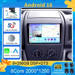 Android 16 Car radio For Fiat Ducato 3 2006 - 2022  player Multimedia navigation stereo GPS