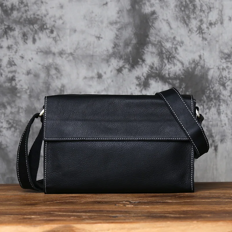 Nzpj Echt leder Herren Umhängetasche Top Layer Rindsleder Umhängetasche Umhängetasche Tablet Tasche geeignet für 10 Zoll iPad – Detail 5