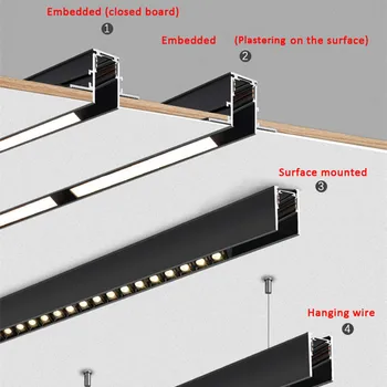 스마트 마그네틱 트랙 레일 조명 시스템, 현대 유연한 고정 장치, LED 스포트라이트, 실내 천장 조명, 스마트 홈 램프, 거실, DC48V 