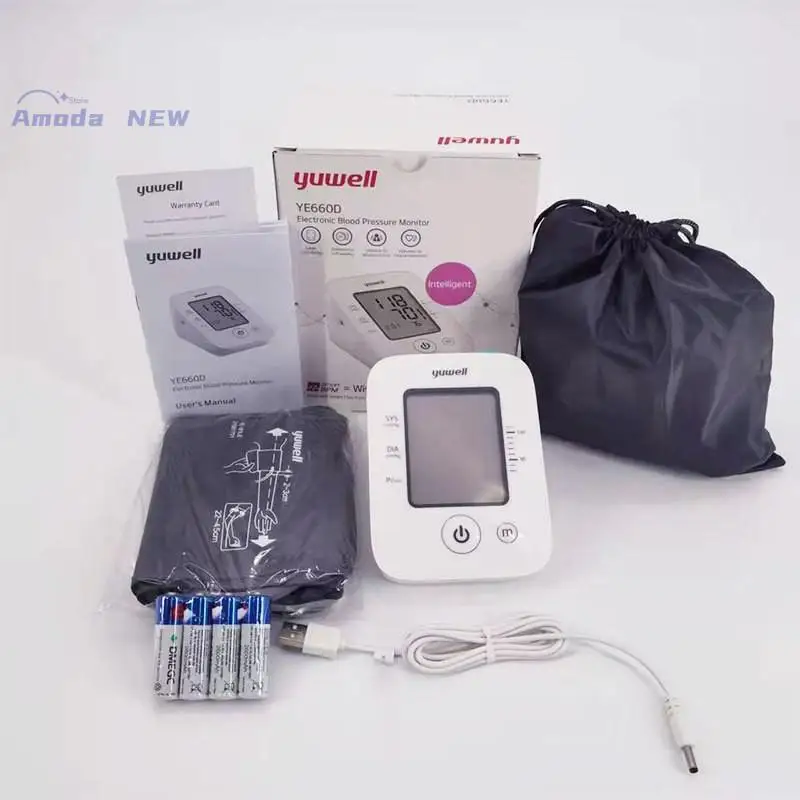 yuwell-arm-blood-pressure-monitor-automatic-digital-lcd-equipment-sphygmomanometer-cuff-blood-pressure-meter-ye-660d