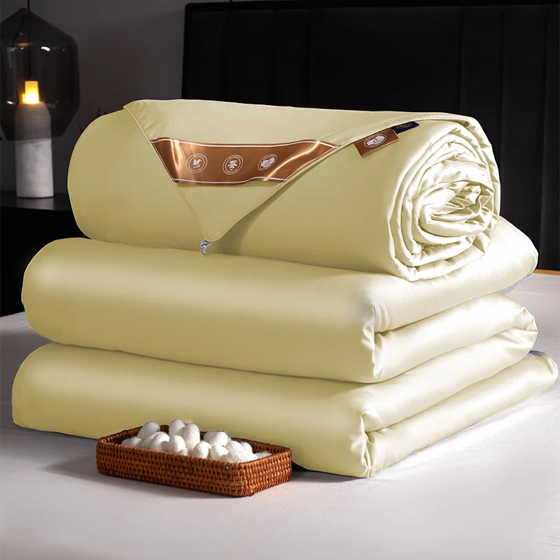 

silk quilt Queen King size Hand-made Silk quilts Comforter Filled With 100% Premium Long Strand Silk Floss for winter summer