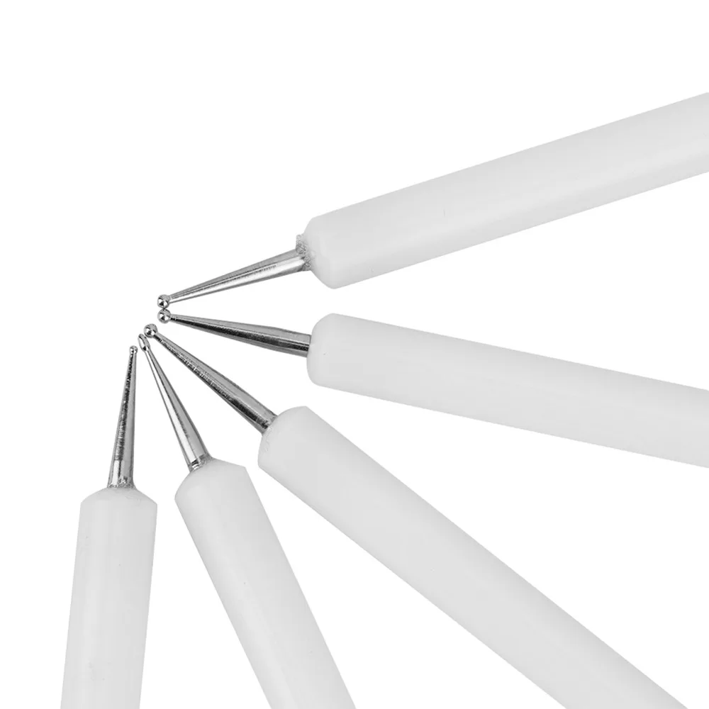 5PCS Double Ended Double Ended Stylus Pen Round Tip Acrylic Shank Quilling Art Pen Two Tone Option Dotting Tool