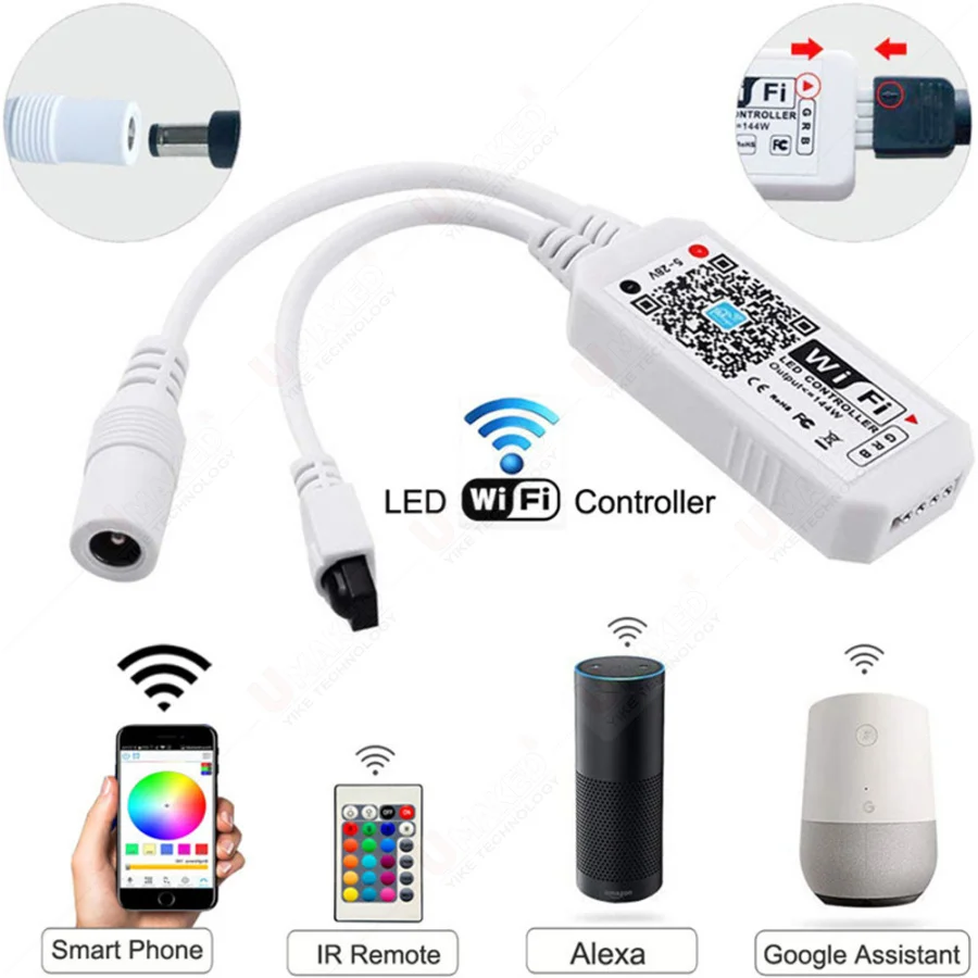 1set IR 24keys RGBW Wifi Led Controller With Remote For strip light High Quality DC12v led dimmer for led strip bars decorative
