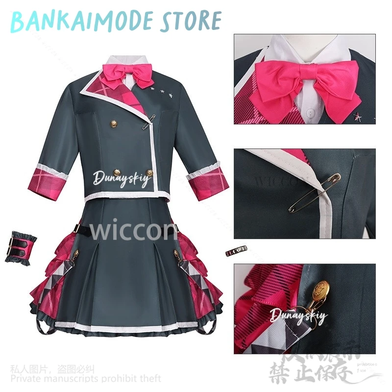 Anime Gra Project Sekai 코스프레 Mikuuu Kostium Leo Potrzebuję Mundurka Gorąca Róża Jirai Kei Sukienka Dziewczęca Spódniczka w Kratę Lolita Personalizowana
