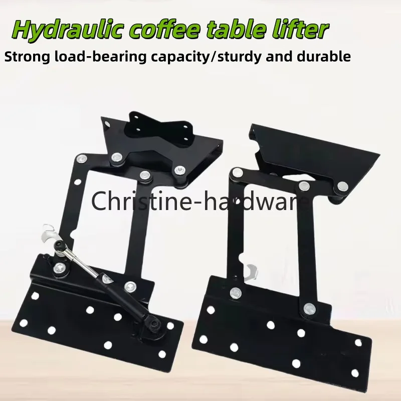Folding Lift Up Top Table Mechanism Hardware Furniture Hinges 2Pcs Heavy Duty Steel Desk Folding Hydraulic Hinge Top Lifting
