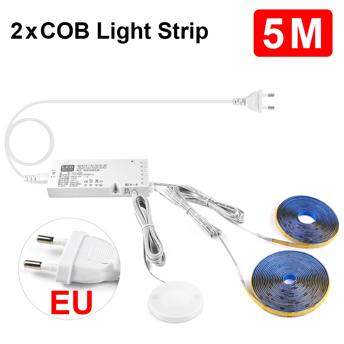 Smart Doordringbare Hout COB LED Strip Touch Sensor Licht 320 Leds/m Warm/Neutraal Wit Parallelle Verlichting Keuken achtergrondverlichting Verlichting
