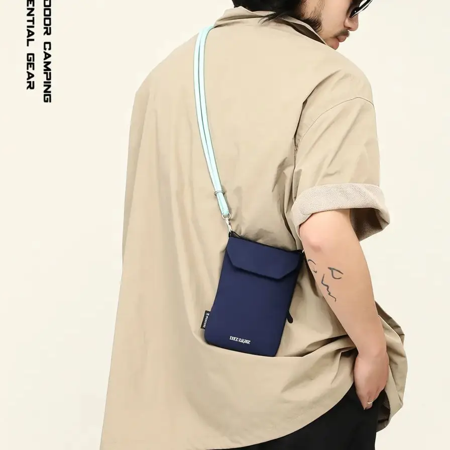 

Waterproof Nylon Crossbody Bag Lightweight Small Shoulder Pouch RFID Blocking Travel Bag Adjustable Rope Strap Multi Pocket