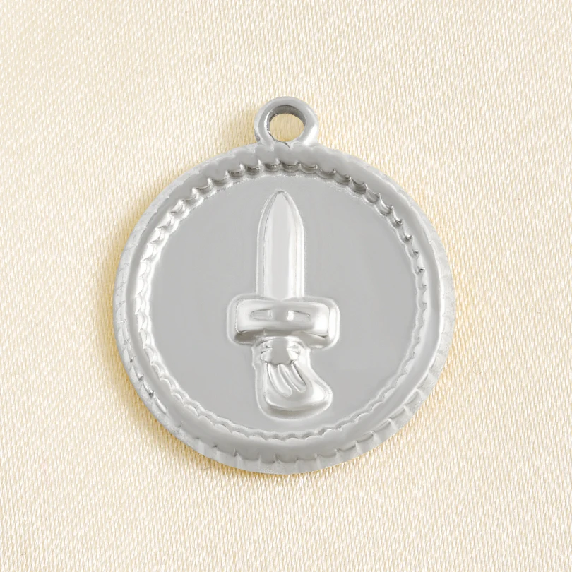 5pcs Silver Color Mutlistyle Cross Bee Grenade Charm Stainless Steel Pendants For Jewelry Making Bracelets Necklace DIY Findings view 3