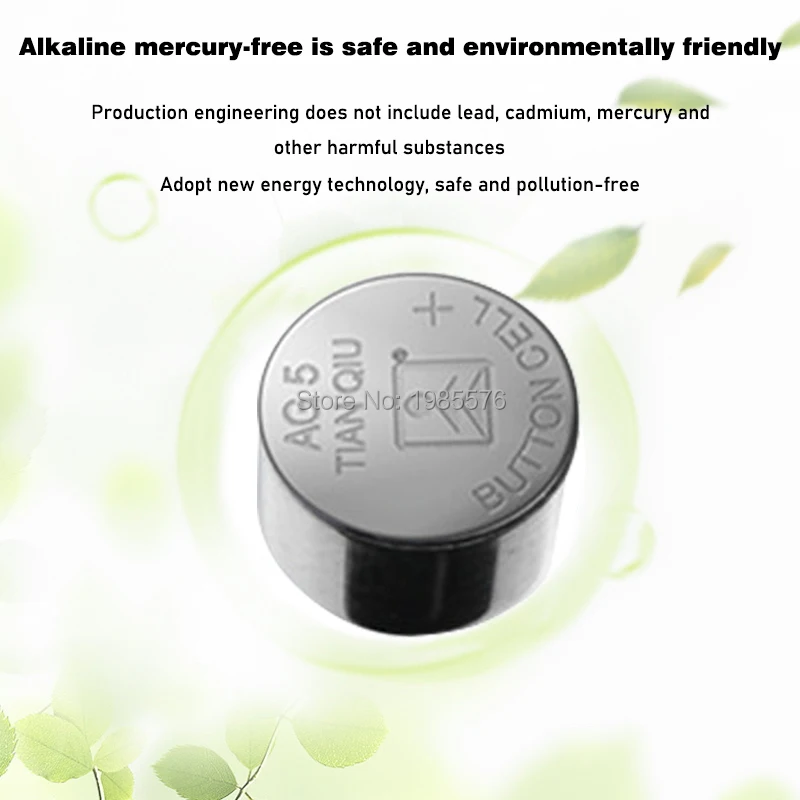 Pilas alcalinas de botón para reloj de juguete, pilas de botón 1,55 V AG5 LR754 393 SR754 193 393A 48LR G5A AG 5, 30 unidades