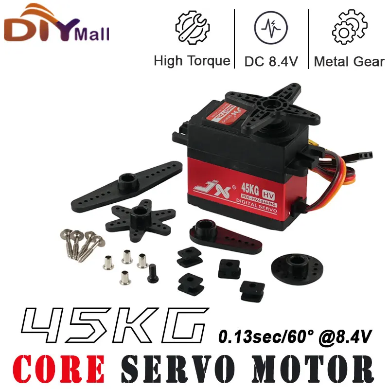 

45KG JX PDI-HV6245MG Digital Standard Servo HV High Torque Metal Gear Waterproof For 1/8 1/10 RC Car Crawler Robot Airplane Toy