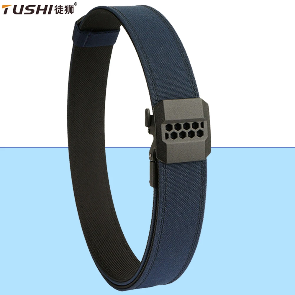 

TUSHI Military 1100D Nylon Hard Gun Belt Automatic Buckle Outdoor Hunting Multifunctional Canvas Tactical Belt Quality Men Belt