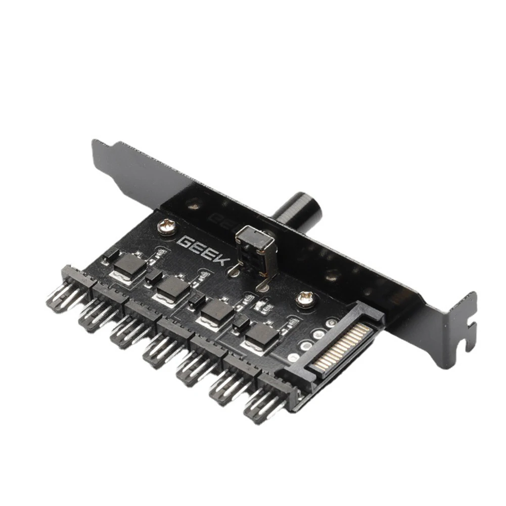 1 Tot 7 Manier Pc Case 4pin 3pin Speed Controller Praktische Regelaar Splitter Computer Adapter 12V Voedingsaansluiting Voor Computer