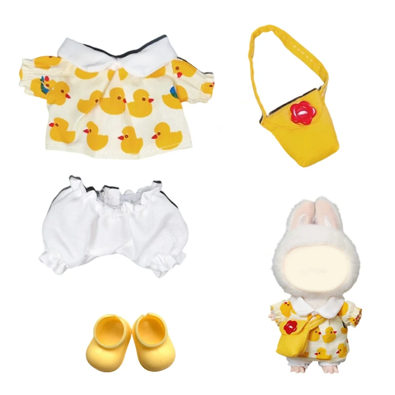 

Suitable for 17cm Labubu Doll Clothes Fashion Clothes Hoodies Doll Clothes Color Match Hoodies Dolls Accessories Cute Decoration