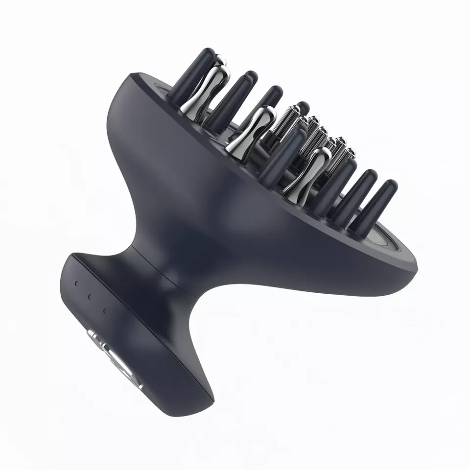 Professionele Aangepaste Multi-Functionele Trillingen Haargroei Elektrische Laser Ems Haar Massage Kam